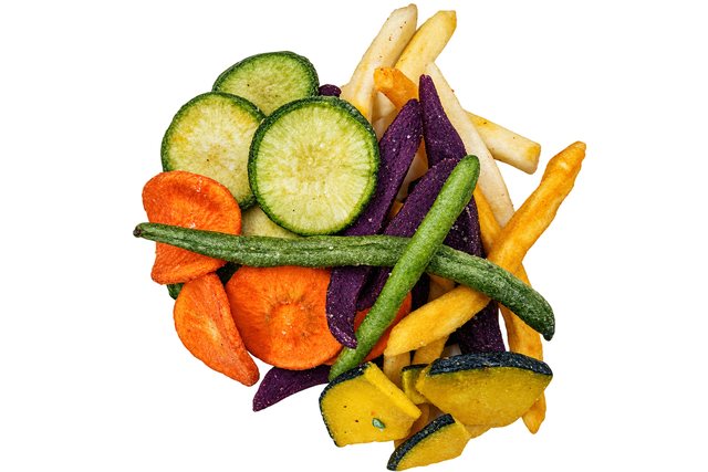Mix de vegetais desidratado premium em chips